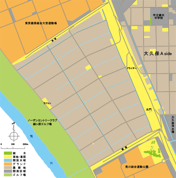 大久保A区案内図