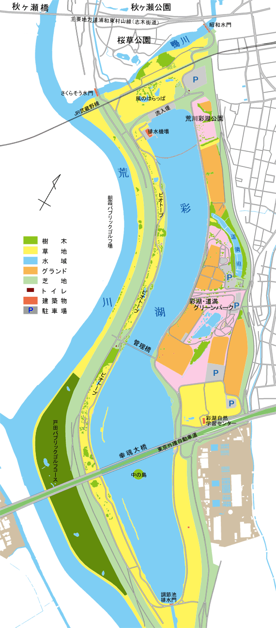 彩湖案内図