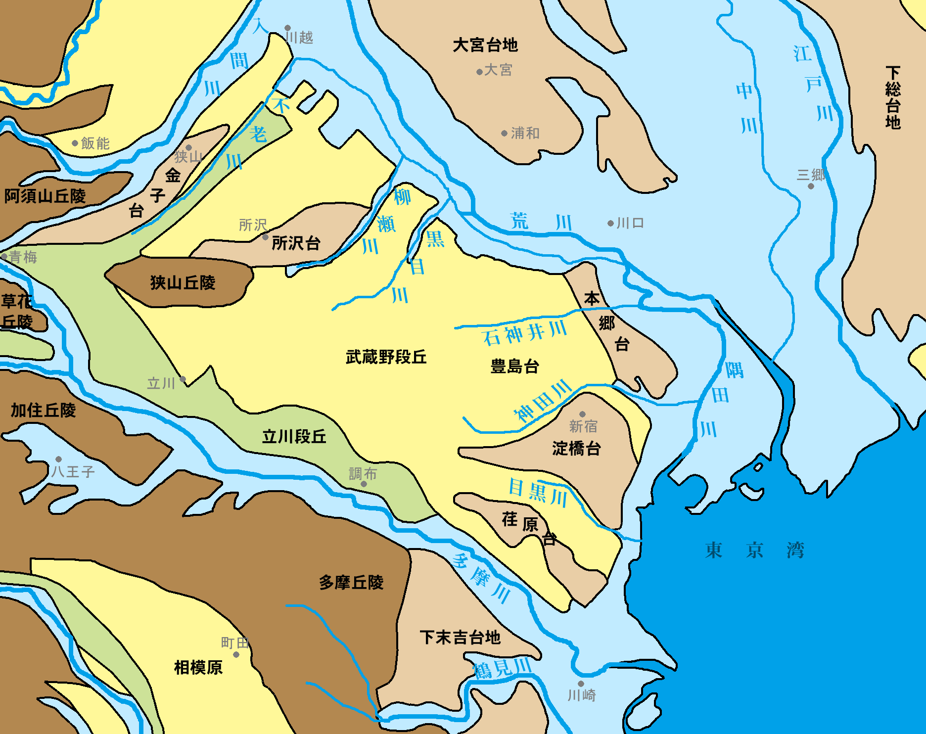 荒川･多摩川の地形