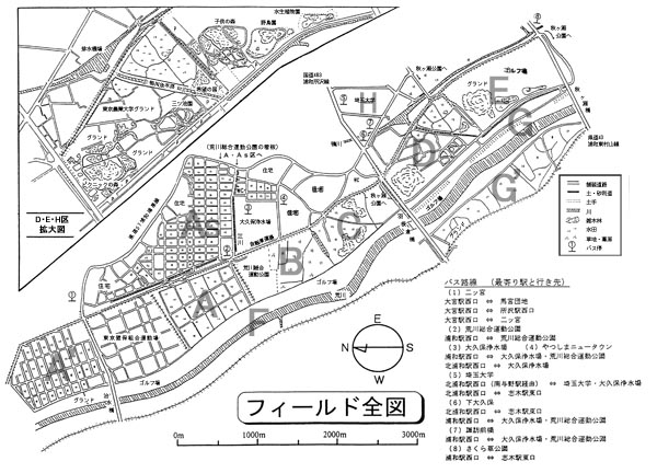 埼玉大学野鳥研究会フィールド図